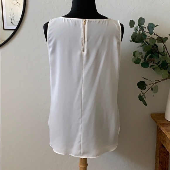 ANN TAYLOR ivory silk blend shell - Picture 2 of 6